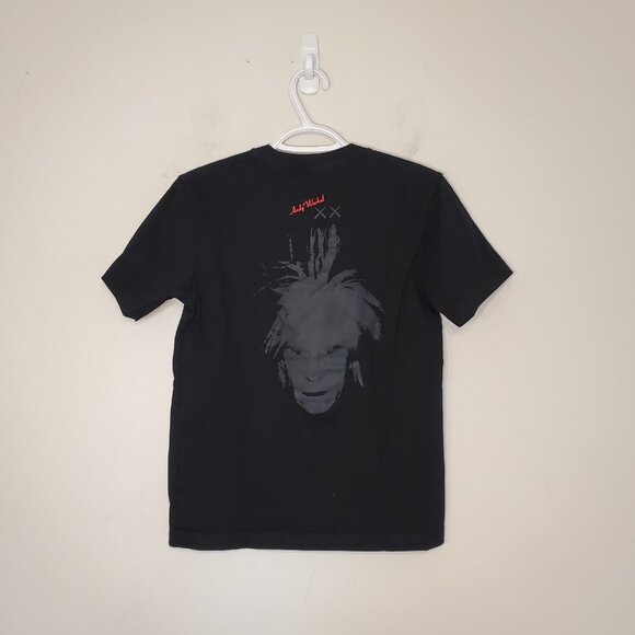 Uniqlo x Kaws x Andy Warhol graphic shirt black size XXS - Picture 2 of 6